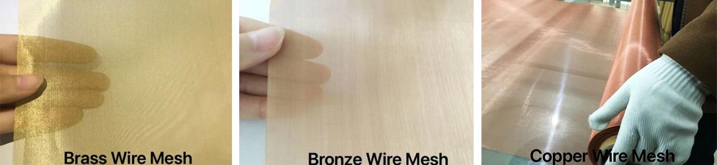 Non ferrous metal woven mesh